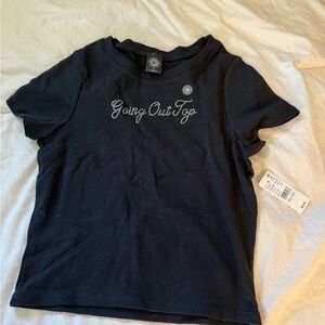 NWT Pacsun “Going Out Top” Black Tee M